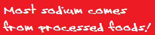 most sodium comes from processed foods